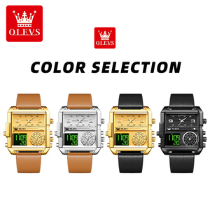 นาฬิกาอิเล็กทรอนิกส์ OLEVS 1101 รุ่นยอดนิยม นาฬิกา LED สำหรับนักเรียน ชาย หญิง ฟังก์ชั่นหลากหลาย เรืองแสง กันน้ำ นาฬิกาดิจิตอลทรงเหลี่ยม - Product Image 5