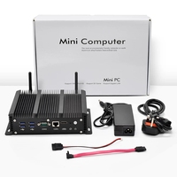 Komputer Mini Tanpa Kipas Core I3 7100U 8130U I5 7287U 2xRs232 COM 4G Win11 6xI210 Jaringan Perangkat Firewall Industri Perusahaan