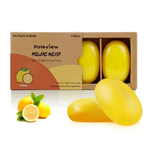 Poleview肥皂品牌Kojic酸肥皂美白皮肤美白橙色肥皂
