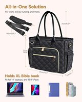 Grand fourre-tout matelassé couverture biblique avec bandoulière sac d'église pour fournitures d'étude biblique cadeau chrétien