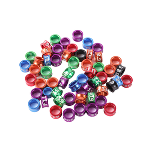 Bagues d'identification en aluminium pour oiseaux 4/4,7/5/6/7 mm – Outil d'entraînement comportemental – Couleurs assorties – Entraînement au vol en extérieur – Identification pour courses - Product Image 1