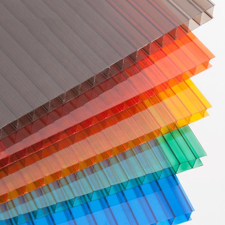 Оптовая продажа, однотонный тонкий поликарбонатный полый лист