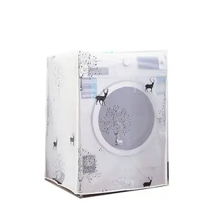 Прозрачный пылезащитный чехол для стиральной машины с принтом солнцезащитный крем крышка бытовой водонепроницаемый барабан стиральная машина крышка