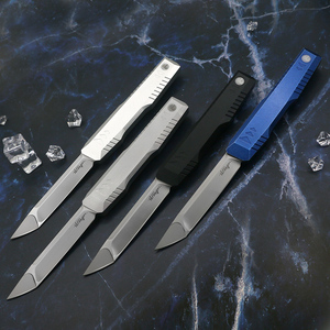 Fat Dragon Sky-Walker Tactical Survival Camping Knife <strong>D2</strong> T6-6063 Aluminum CNC Handle Customizable OEM DIY Folding <strong>Push</strong> <strong>Button</strong> - Product Image 3