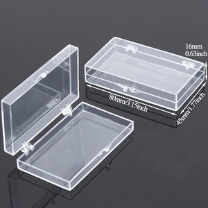 Boîte à couvercle articulé en polystyrène transparent SUNSHING, petite boîte de rangement premium pour échantillons de gel adhésif, organisateur de faux cils en acrylique - Product Image 5