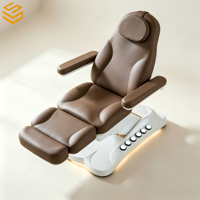 Lit de massage électrique portable large avec base LED, 3 moteurs, professionnel pour SPA, salon, hôtel, maison, massage des pieds
