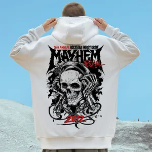 Pullover For Men 30 Cotton 60 Polyester Hoodie Custom Knitted Heavy Weight Oversized Hoodie