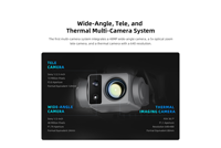 Drone thermique professionnel FIMI X8T avec caméra double 8K, portée de 20 km, 29 minutes d'autonomie, cardan 3 axes, système de largage aérien GPS, vision nocturne, télécommande