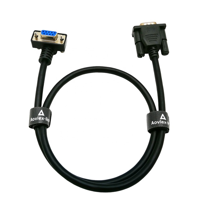 RS232 Serial Cord Right Angle DB9 Female to Female Cable
