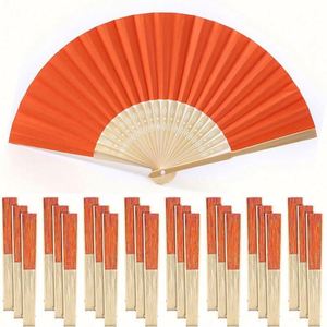 Éventails pliables en bambou, éventails en papier imprimés avec technique de peinture pour décorations de mariage, de fête et de danse estivale DIY - Product Image 5