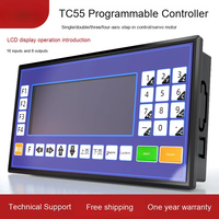 Contrôleur de mouvement multi-axes programmable chinois TC55V pour servomoteur/moteur pas à pas, système PLC avec écran tactile, édition anglaise