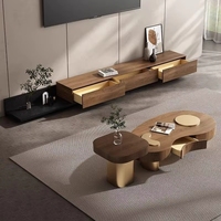 Table en bois de forme spéciale, design unique, meubles pour salon, forme irrégulière, à vendre