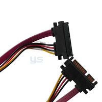Cable de Alimentación y Datos SATA de Aluminio Personalizado, Conector SATA Dual de 15 Pines, Cable de Extensión para Disco Duro de Motocicleta y Automóvil