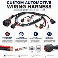 Harness Kabel Lampu LED Otomatis untuk Sepeda Motor & Mobil, Relay 40A Saklar On/Off 2-Kabel 12V IP67 Tahan Cuaca