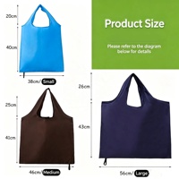 Sac de courses pliable réutilisable avec logo personnalisé, lavable en machine, en polyester 210T, écologique, pour supermarché