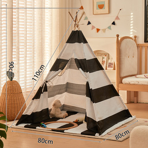 Adorable tente <span class=keywords><strong>tipi</strong></span> pour tout-petits, idéale pour les activités de jeu à l'intérieur et ajoutant une touche de charme à la <span class=keywords><strong>d</strong></span>écoration de la chambre des enfants - Product Image 4