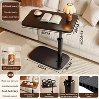 Bureau d'ordinateur mobile réglable en hauteur avec roulettes, support pour ordinateur portable roulant et table d'étude de chevet pour le bureau à domicile - Fournisseur de projets