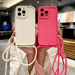 Étui de téléphone en bandoulière pour <span class=keywords><strong>iPhone</strong></span> 17 16, lanière à bandoulière, étui souple de couleur unie, pour filles - Product Image 6