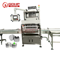 Machine de remplissage automatique de pâte liquide en fer blanc 200ml ligne de production d'eau au kérosène avec bouchon à vis à mèche pour usage chimique