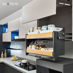 Sofeyia Ensemble d'armoires de <span class=keywords><strong>cuisine</strong></span> italiennes haut de gamme en mélamine Knock Robinet complet en résine stratifiée et marbre artificiel - Product Image 4