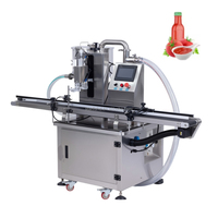 Machine de remplissage à convoyeur à grande vitesse avec trémie, remplisseur de précision quantitative pour liquides et crèmes, 40-100 bouteilles/min, 10ml-2000g
