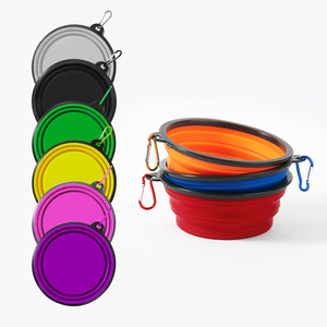 Bol pour chien pliable et portable en TPE de 650 ml avec mousqueton, durable, personnalisable avec logo, pour eau et nourriture, idéal pour les voyages – Vente en gros - Product Image 4