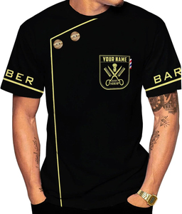 T-shirt da <span class=keywords><strong>uomo</strong></span> di alta qualità con stampa barber shop per grossisti <span class=keywords><strong>online</strong></span> - Set T-shirt Pour Hommes - Product Image 2