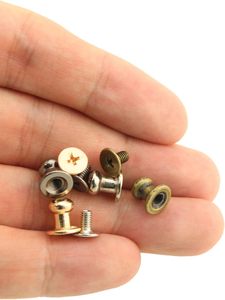 หมุดหัวกลมหนังแท้ Mdxing สีเงิน สีขาว สีทองอ่อน สีบรอนซ์โบราณ สีดำปืน โลหะผสมสังกะสี สำหรับตกแต่งกระเป๋าเดินทาง - Product Image 5