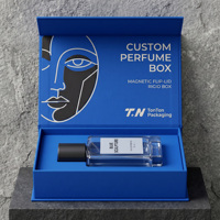 Scatola Regalo Personalizzata Blu per Colonia e Profumo, Scatola Magnetica con Confezione in Carta Profumata e Scatola per Presentazione Fragranze