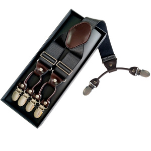 Lk फैशन क्लासिक टार्टन प्रिंट वाई-बैक 6 क्लिप मल्टीफंक्शनल शर्ट फ्लैट सस्पेंडर 70% पॉलिएस्टर 30% लोचदार यूनिसेक्स प्रचार - Product Image 5