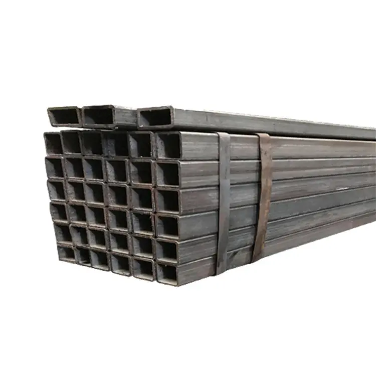 Tubo Rectangular de acero al carbono PTR ASTM A53 A36 ST37 SS400 Q235, sección hueca galvanizada negra, tubo cuadrado