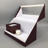 Boîtes cadeaux de luxe pour bougies faites à la main avec papier couché, doublure en mousse, pelliculage mat, dorure UV et impression couleur intégrale