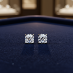 Boucles d'oreilles en diamant taille princesse Orchid, 1,00 ct, couleur D, certifiées GIA, or blanc, style classique pour femme, mariage - Product Image 2