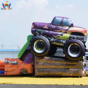 Customized Loader Blow up Bounce House Forklift Truck Outdoor Commercial Grade PVC 32x16x15FT 5-10 Kids <b>Jumping</b> Car Castle - Product Image 5