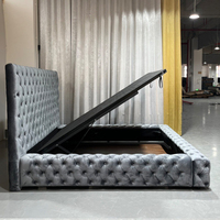 Vente en gros bon marché d'un ensemble de lit à cadre en bois moderne Lit King Size Double Queen en bois Mdf Ensemble complet pour chambre à coucher Meubles