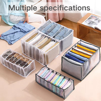 Organisateur de vêtements en maille à 7 compartiments avec design pliable pour tiroir de placard
