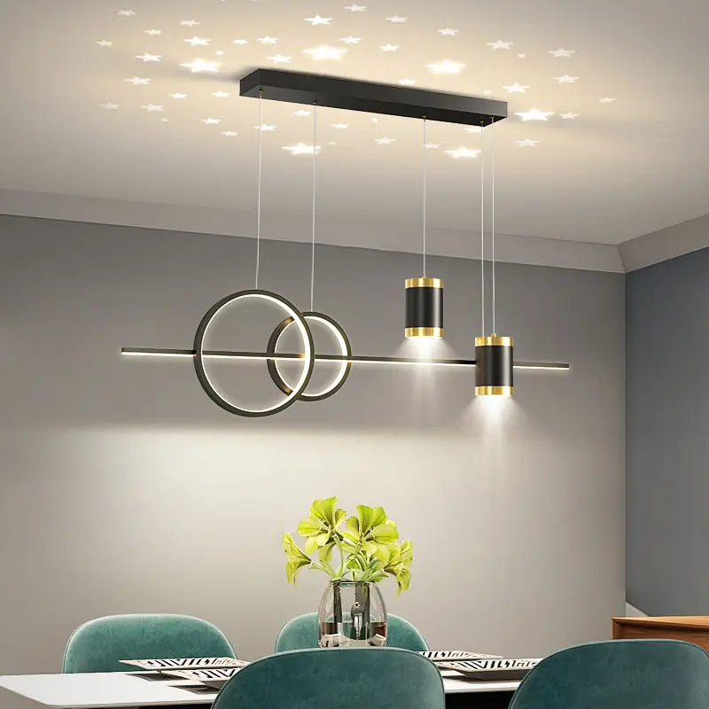 Esszimmer Pendel leuchten lange Bar Esstisch Lampen moderne minimalist ische Licht Luxus Stern Beleuchtung Linie LED Kronleuchter