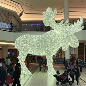 Ngoại Thất 3D Chiếu Sáng LED Giáng Sinh Động Vật Điêu Khắc Khổng Lồ Kích Thước Cuộc Sống Thắp Sáng <span class=keywords><strong>Moose</strong></span> - Product Image 4