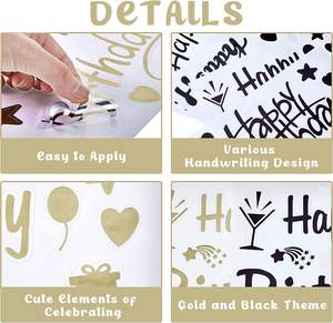 Pegatinas <span class=keywords><strong>de</strong></span> Cumpleaños <span class=keywords><strong>de</strong></span> Colores Variados, Pegatinas para Fiesta <span class=keywords><strong>de</strong></span> Cumpleaños, Calcomanías DIY para Globos Grandes, Decoración <span class=keywords><strong>de</strong></span> Cumpleaños con Globos - Product Image 2