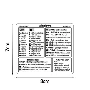 Custom PS ventana/Oficina Mac OS Referencia Teclado Atajos Etiqueta de vinilo transparente compatible con 13-16 pulgadas Mac Book Air/Pro
