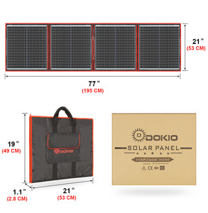 Livraison gratuite <span class=keywords><strong>DOKIO</strong></span> Panneaux solaires les plus vendus Couverture solaire portable <span class=keywords><strong>160w</strong></span> Randonnée en plein air Camping Sac à dos Panneau solaire 80w Prix - Product Image 2