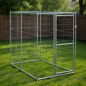 Cuccia per Cani da Esterno in Acciaio Zincato 43.3x86.6x70.9 Pollici, Forniture per Addestramento Animali Domestici - Product Image 2