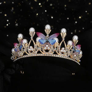 إكسسوارات أنيقة ، تاج زفاف ، تاج زفاف ، تاج فراشة ، تاج - Product Image 3