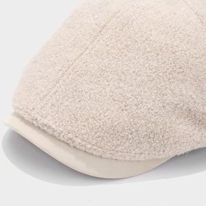 หมวกเบเร่ต์สไตล์วินเทจอังกฤษสำหรับผู้ชายและผู้หญิง  หมวกแก๊ปทรงนิวส์บอยสำหรับฤดูใบไม้ร่วงและฤดูหนาว  ทำจากขนแกะหนานุ่ม อุ่นสบาย เหมาะสำหรับกิจกรรมกลางแจ้ง - Product Image 4