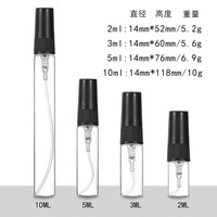 Botol Parfum Mini Eric 2ml 3ml 5ml 10ml, Atomizer Parfum Semprot Portabel, Botol Kaca untuk Perjalanan
