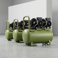 Compresseur d'air monophasé Machine à Piston de scène 3 cylindres à entraînement Direct 50L 2Hp