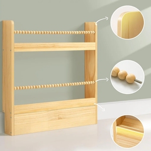 Étagères murales modernes en bois naturel pour chambre à coucher, idéales pour l'affichage de livres de lecture pour enfants - Product Image 6