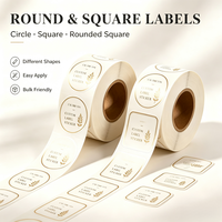 Étiquette autocollante personnalisée en vinyle pour bougies, imperméable, finition mate, dorure à chaud, recyclable, facile à décoller, pour emballage de pots et bouteilles