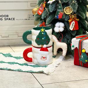 Taza de Café de Cerámica Navideña Festiva, Taza con Diseño de Santa Claus, Muñeco de Nieve y Árbol, Decoración para el Hogar, Regalo, Venta al por Mayor, ODM, MOQ Bajo - Product Image 5