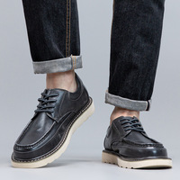 Chaussures de travail pour hommes, grandes tailles 45-49, dessus en cuir véritable, semelle extérieure en EVA, mi-mollet, à lacets, bout rond, bottes décontractées d'extérieur